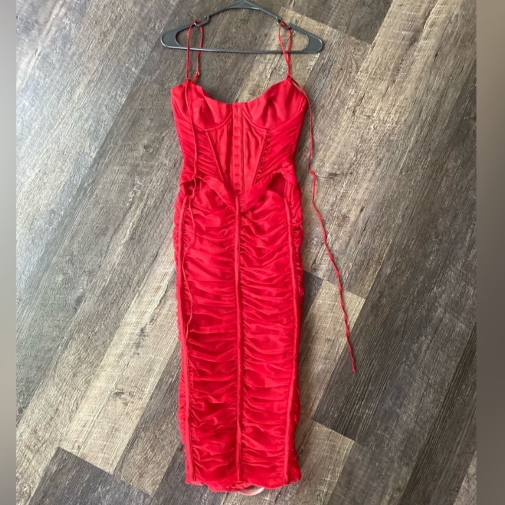 House Of CB Mariah Runched Midi Dress